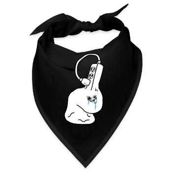 Internet Meme - Brainlet Steckdose - Bandana - Schwarz - Vorne