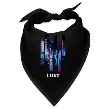 Vaporwave 90s Ästhetik Tokio - Bandana - Schwarz - Vorne