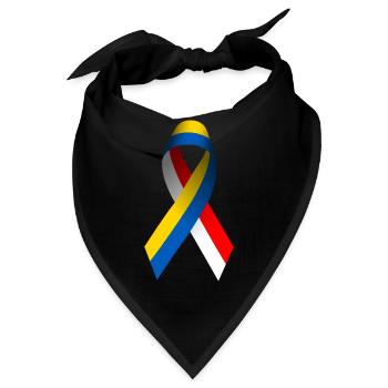 Polen für Frieden in der Ukraine - Bandana - Schwarz - Vorne