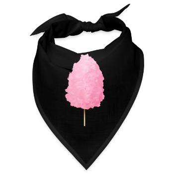flauschige rosafarbene Zuckerwatte - Bandana - Schwarz - Vorne