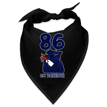 86 On Patience 4 - Bandana - Schwarz - Vorne