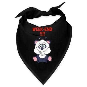 Panda am Wochenende - Bandana - Schwarz - Vorne