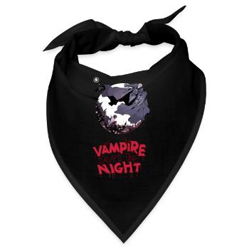 Für Comic Fans - "Vampire Saves the Night" - Bandana - Schwarz - Vorne