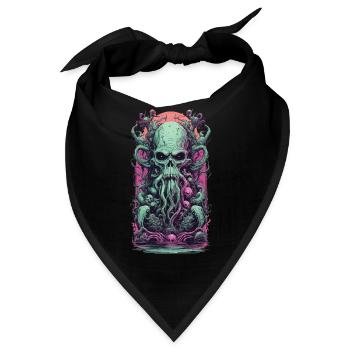 Ghul Dämon Heavy Metal Unterwelt Design - Bandana - Schwarz - Vorne
