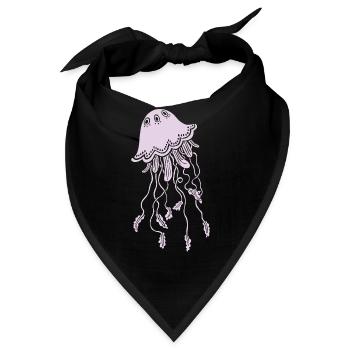 Qualle - Bandana - Schwarz - Vorne