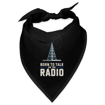  Born To Talk On The Radio Funk Moderator - Bandana - Schwarz - Vorne