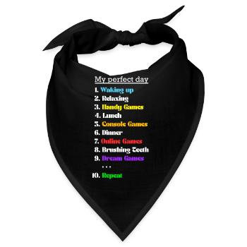 My Perfect Day - Video Games Day - Repeat - Bandana - Schwarz - Vorne