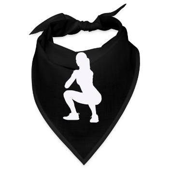 Frau Silhouette Squat - Bandana - Schwarz - Vorne