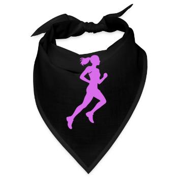 Laufsilhouette in Lila - Bandana - Schwarz - Vorne