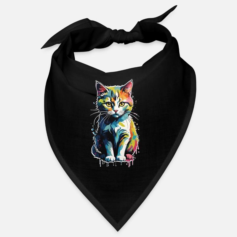chaton coloré Bandana