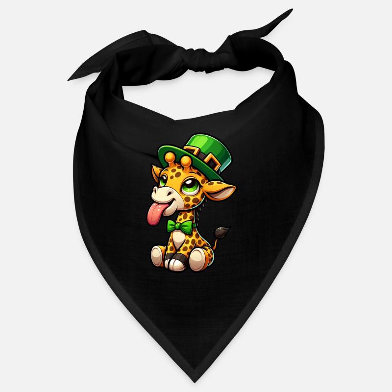 Dessin animé girafe de la Saint-Patrick Bandana