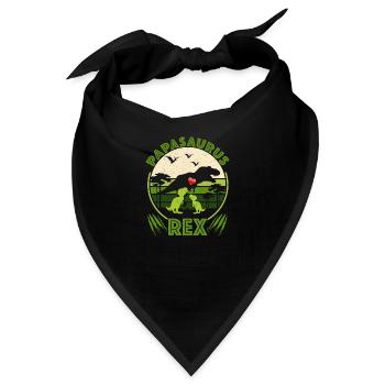 Papasaurus Rex - Bandana - Schwarz - Vorne