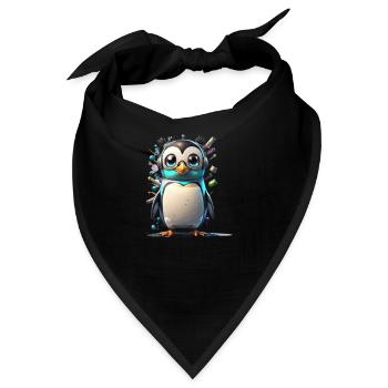 Roboter Pinguin - Bandana - Schwarz - Vorne