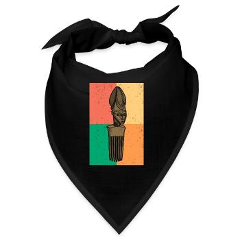 Afro Kammhaar Frisur Geschichte Kultur Afrika Kamm - Bandana - Schwarz - Vorne
