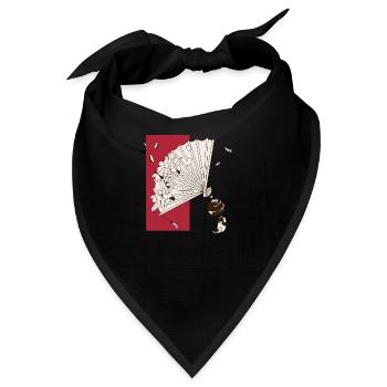 Kunst Japans - Japanische Kunst - Bandana - Schwarz - Vorne
