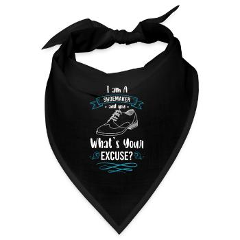 Schuster Schuh Humor Sohle - Bandana - Schwarz - Vorne