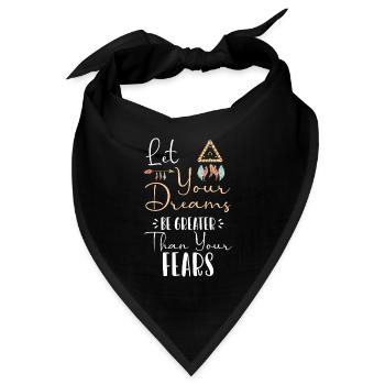 Traum Feder Spirituell Esoterik - Bandana - Schwarz - Vorne