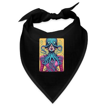 Mystisches und mysteriöses Pink Halb Frau, halb Okto - Bandana - Schwarz - Vorne