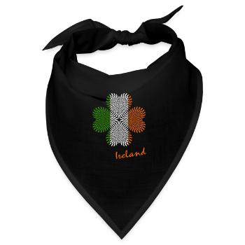 Ireland shamrock - Bandana - Schwarz - Vorne