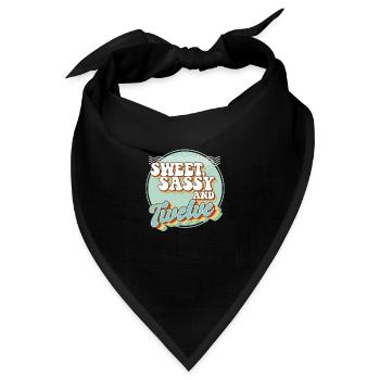 Sweet Sassy and 12 12th Birthday Party Celebrant - Bandana - Schwarz - Vorne