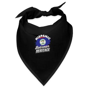 Hispanisches Erbe von Belize - Belize Heritage - Bandana - Schwarz - Vorne