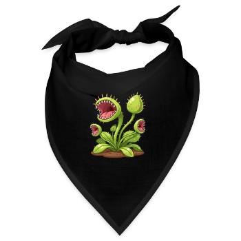 Fleischfressende Pflanze Geschenk  - Bandana - Schwarz - Vorne