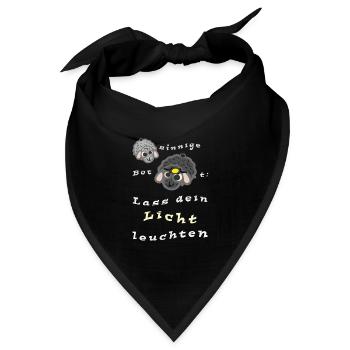 Lass dein Licht leuchten - Bandana - Schwarz - Vorne