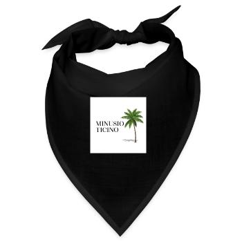 Tropischer Minusio Ticino Palmenmotiv - Bandana - Schwarz - Vorne