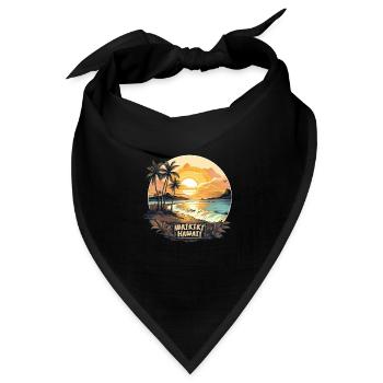 Hawaii Rainbow Falls Exklusives Design - Bandana - Schwarz - Vorne