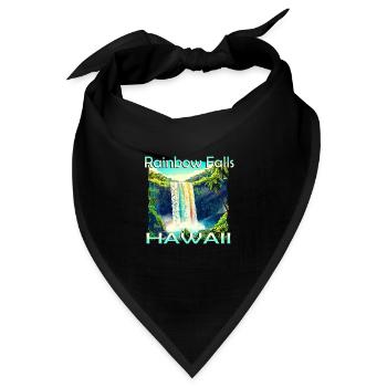Hawaii Rainbow Falls Exklusives Design - Bandana - Schwarz - Vorne