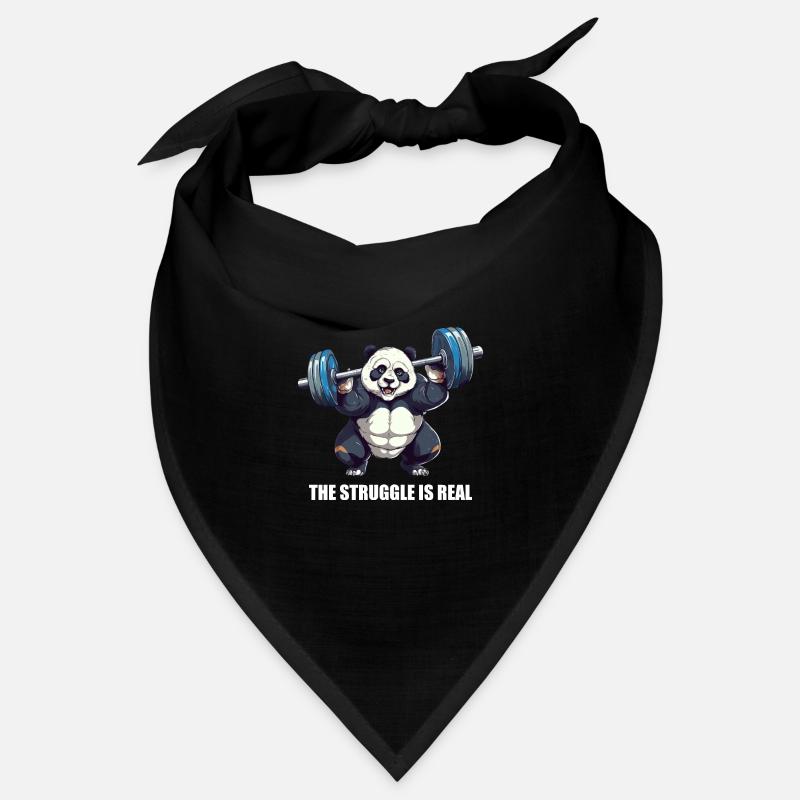 Panda Dumbbell Workout la lutte est réelle Bandana