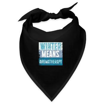 Winter bedeutet Aromatherapie, Freude zur Entspannung - Bandana - Schwarz - Vorne