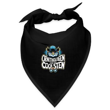 Ornithologen sind die Coolsten lustige Eule - Bandana - Schwarz - Vorne