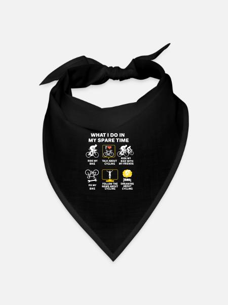 Cyclist cycling passion cycling humour gift - Bandana - black