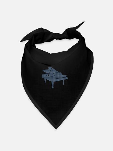 DNA Piano - Passion for classical music - Bandana - black - Front