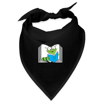 Bücher Bücherwurm - Bandana - Schwarz - Vorne