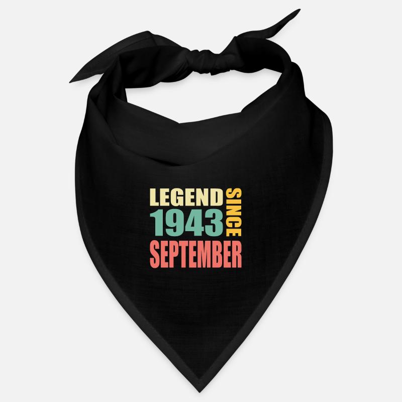 80e anniversaire Septembre Millésime 1943 Millésime Bandana