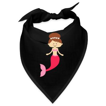 Ozean Meerjungfrau - Bandana - Schwarz - Vorne