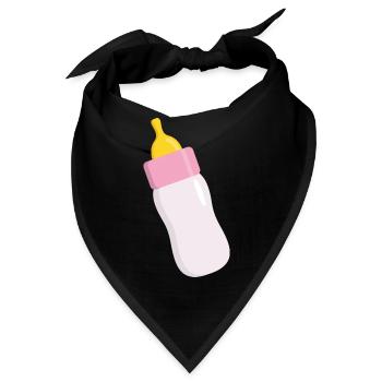 Baby Flasche - Bandana - Schwarz - Vorne