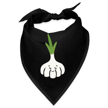 Knoblauch - Bandana - Schwarz - Vorne
