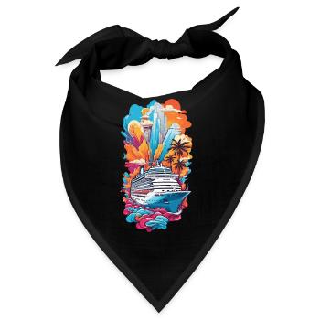 Kreuzfahrt Traum Meer & Luxus Schifffahrt - Bandana - Schwarz - Vorne