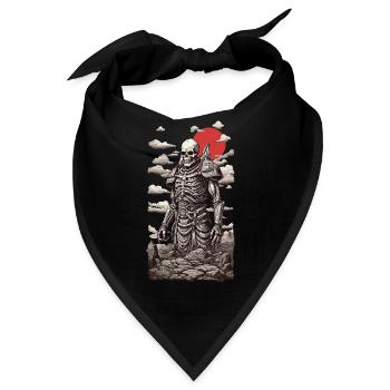 Dystopisches Skelett Gothic Okkult Design - Bandana - Schwarz - Vorne