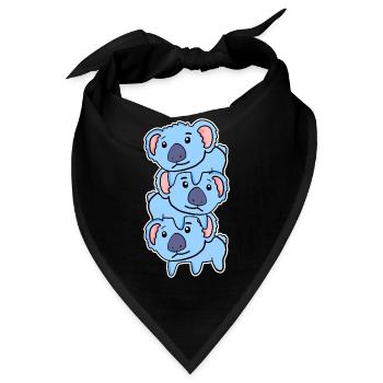 Koala Koalas - Bandana - Schwarz - Vorne