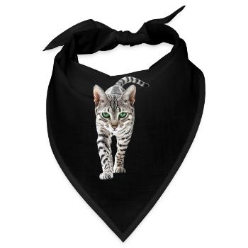 Ägyptische Mau - Bandana - Schwarz - Vorne