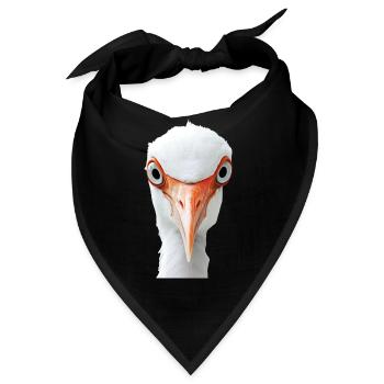 Reiher Vogel - Bandana - Schwarz - Vorne