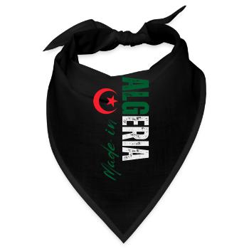 Hergestellt in Algerien, vertikales Design - Bandana - Schwarz - Vorne