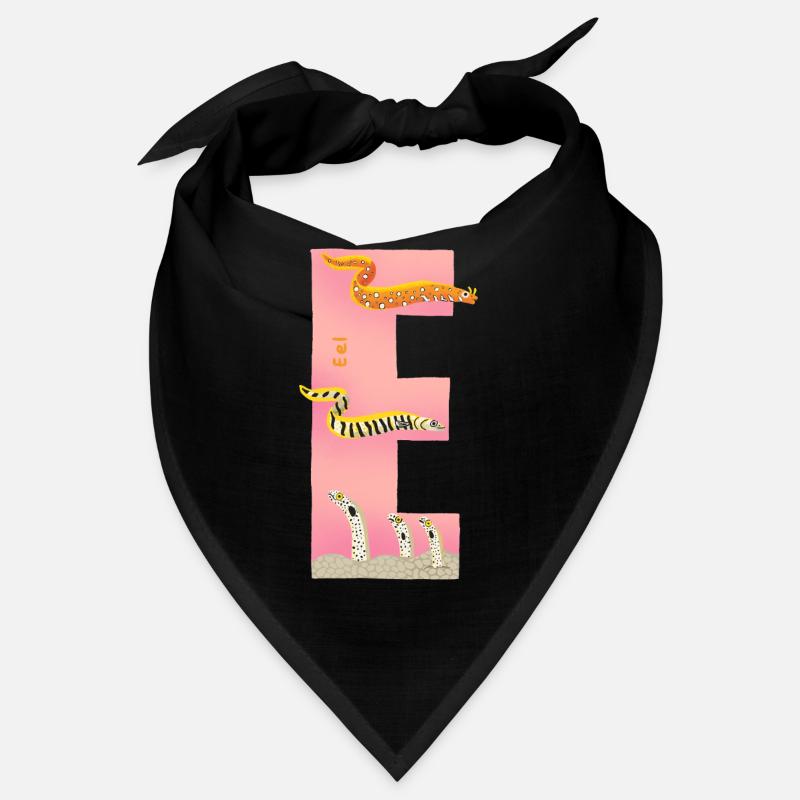 E Alphabet Rose Bandana
