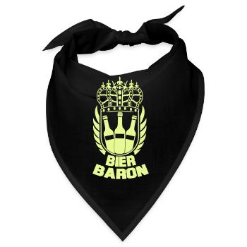 Bier Baron Kronenlogo - Bandana - Schwarz - Vorne
