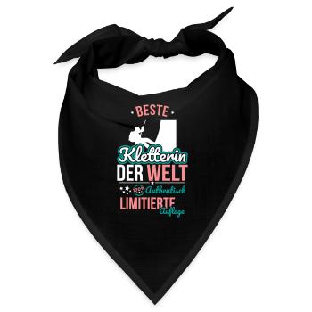 Beste Kletterin der Welt - 100% Authentisch - Bandana - Schwarz - Vorne