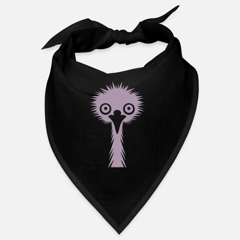 Silhouette gracieuse : émeu et autruche en silhouette Bandana